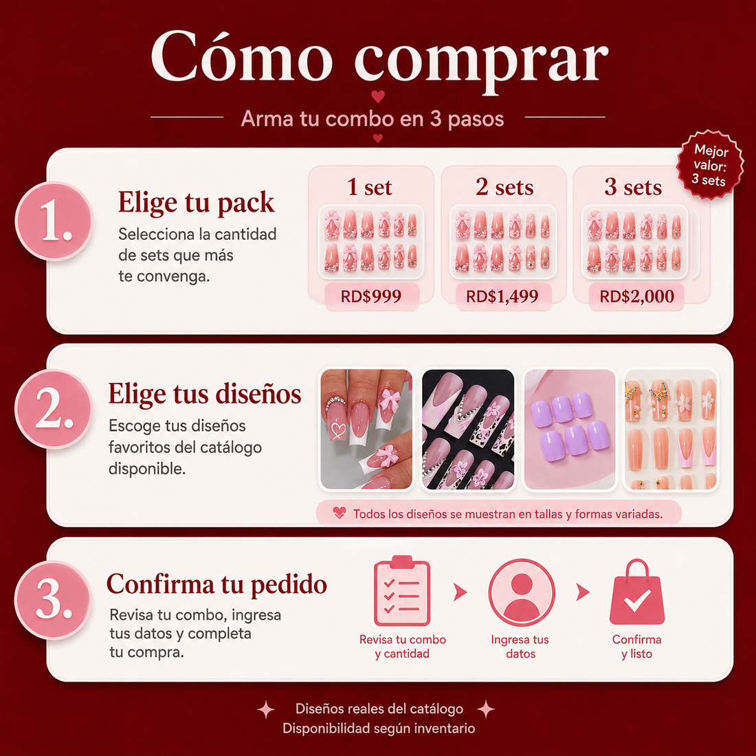 Combo de Uñas Press-On — Elige tus Diseños