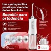 Irrigador Bucal Portátil Recargable con 4 Boquillas