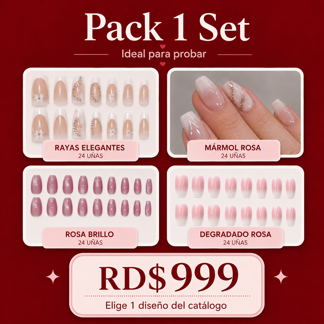 Combo de Uñas Press-On — Elige tus Diseños