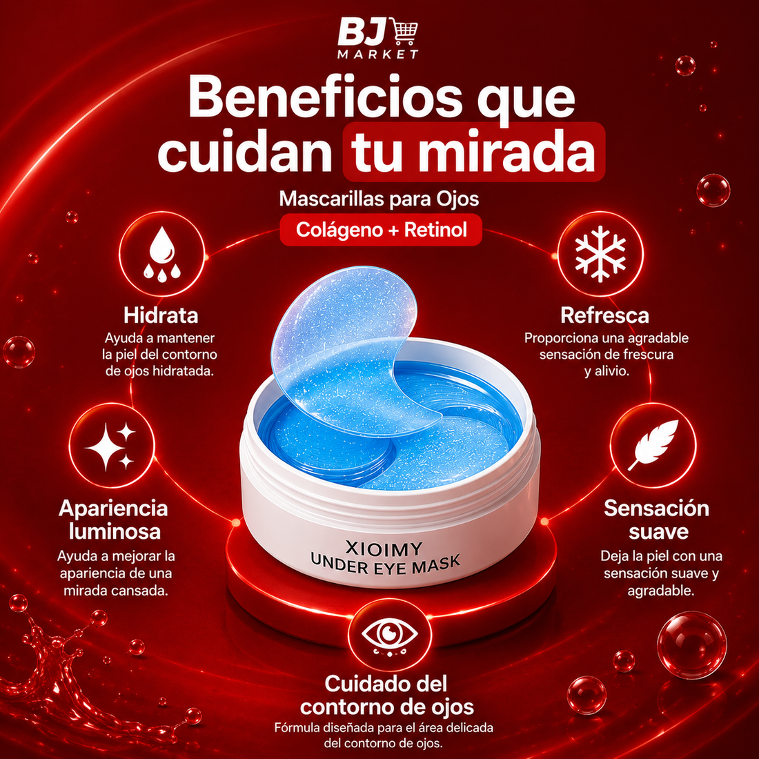 Mascarillas para Ojos con Colágeno + Retinol