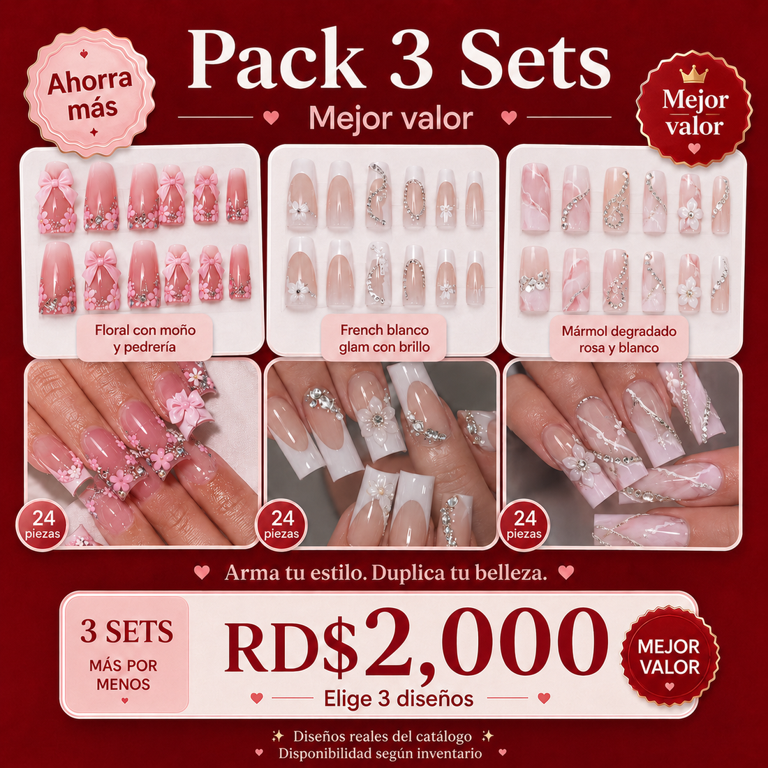 Combo de Uñas Press-On — Elige tus Diseños