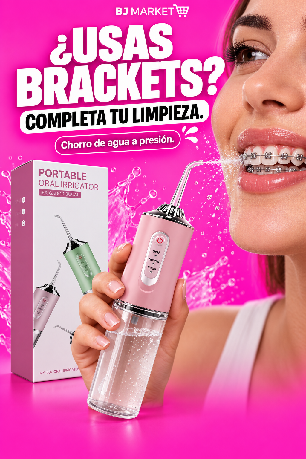 Irrigador Bucal Portátil — Limpieza Profunda Donde el Cepillo No Llega