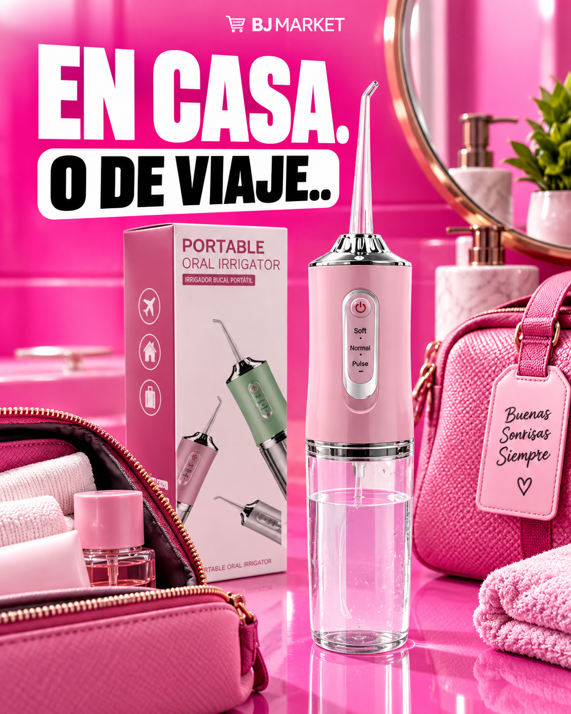 Portátil y recargable — úsalo en casa o de viaje