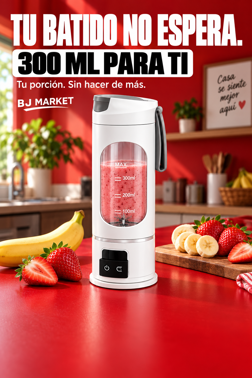 Mini Licuadora Portátil HS-860 | 300 ml recargable por USB