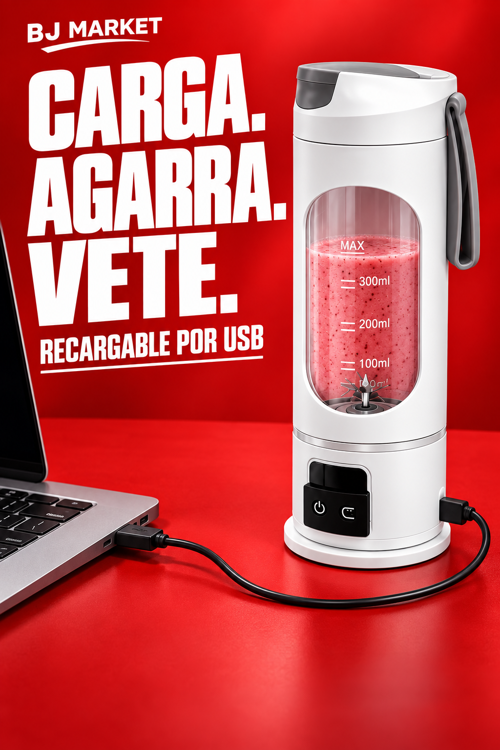Mini Licuadora Portátil HS-860 | 300 ml recargable por USB