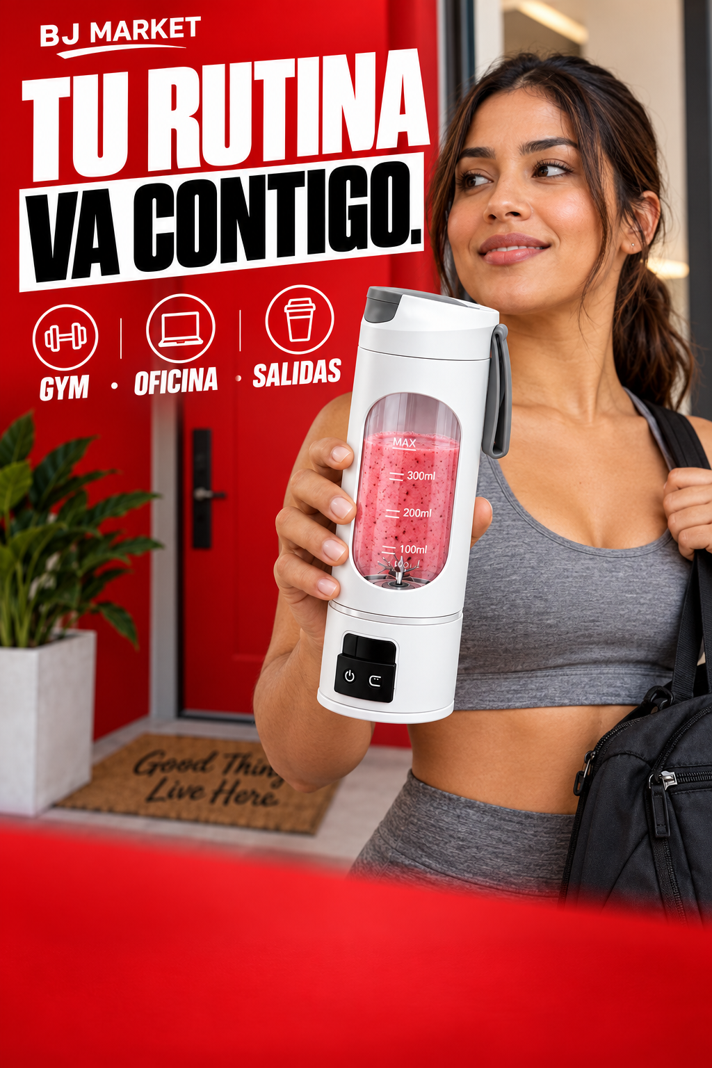 Mini Licuadora Portátil HS-860 | 300 ml recargable por USB
