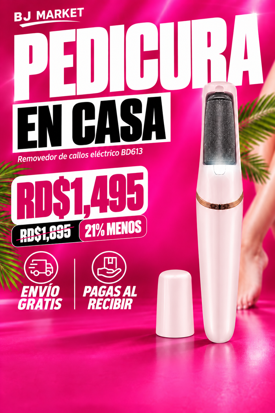 Removedor de callos eléctrico BD613