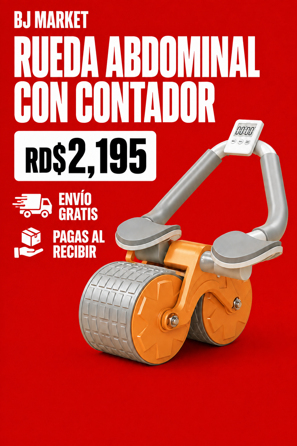 Rueda abdominal con contador de repeticiones — Rueda abdominal con contador de repeticiones