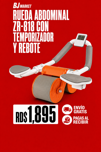 Rueda abdominal ZR-818 con temporizador y rebote