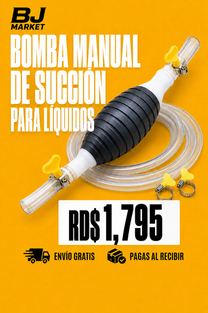 Bomba manual de succión para líquidos