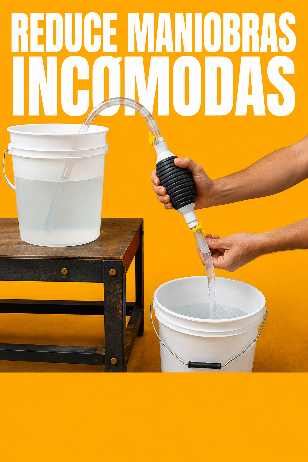 Bomba manual de succión para líquidos — Reduce maniobras incómodas
