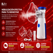 Nebulizador Portátil de Malla con Mascarillas para Adulto y Niño