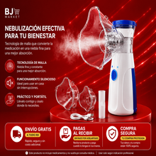 Nebulizador Portátil de Malla con Mascarillas para Adulto y Niño