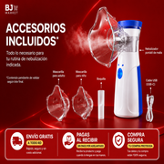 Nebulizador Portátil de Malla con Mascarillas para Adulto y Niño
